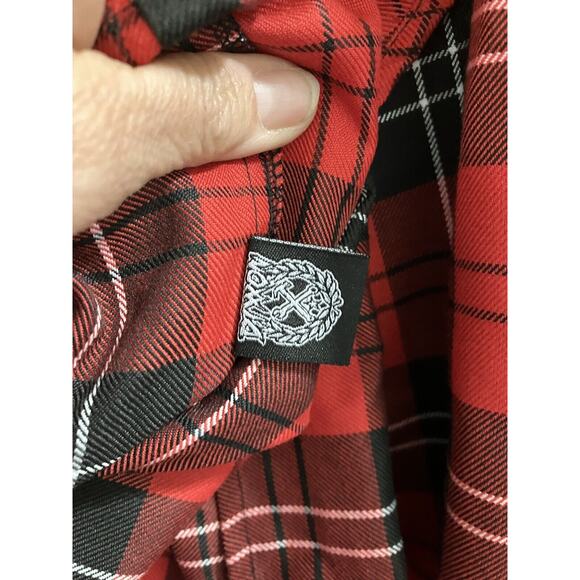 Dixxon Bo Diddley Men's Red,Black & White Plaid Button Flannel Size XL - Picture 7 of 8